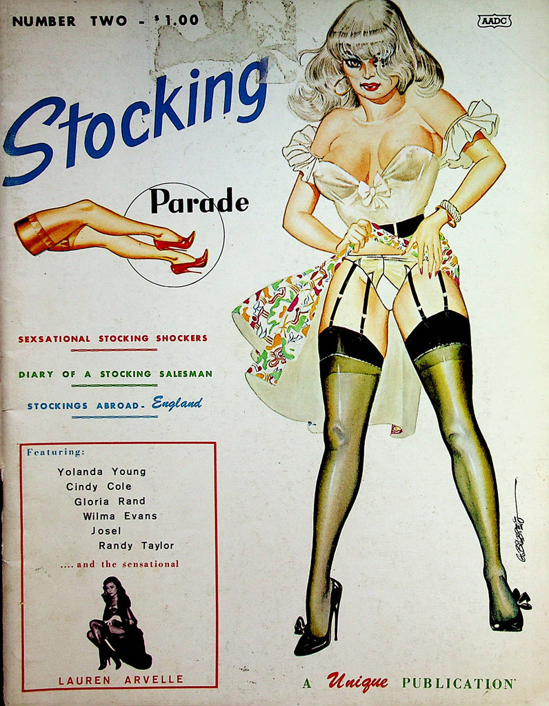 Stocking Parade Vintage Magazine  Lauren Arvelle / Yolanda Young  #2 1965 Unique Publications    110922lm-p