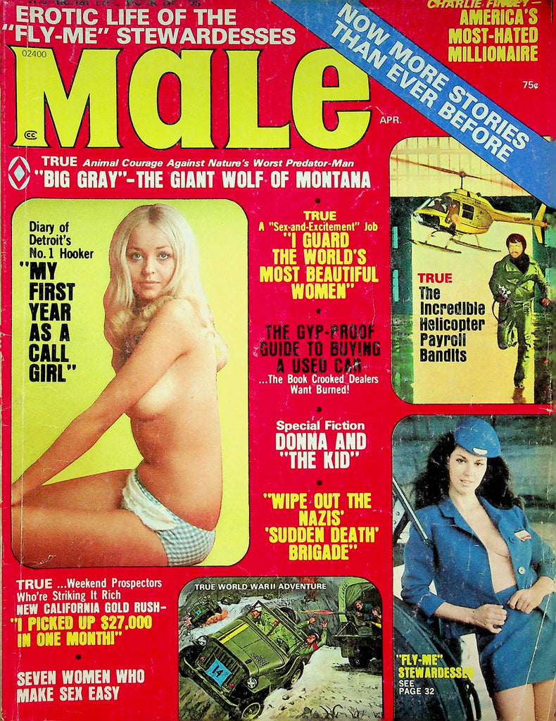 Male Magazine Charlie Finley & Donna And The Kid April 1974 081122RP