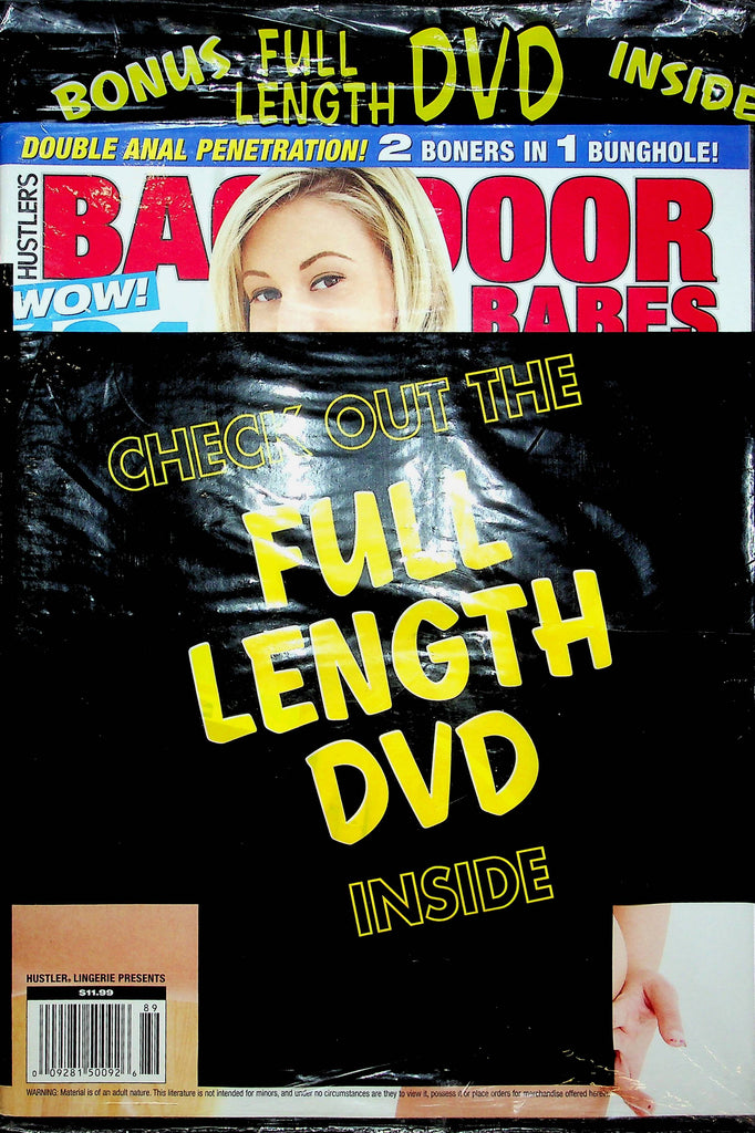 Hustler's Backdoor Babes Magazine Tenaya Jamie & Annie 2013 W/DVD 112822RP