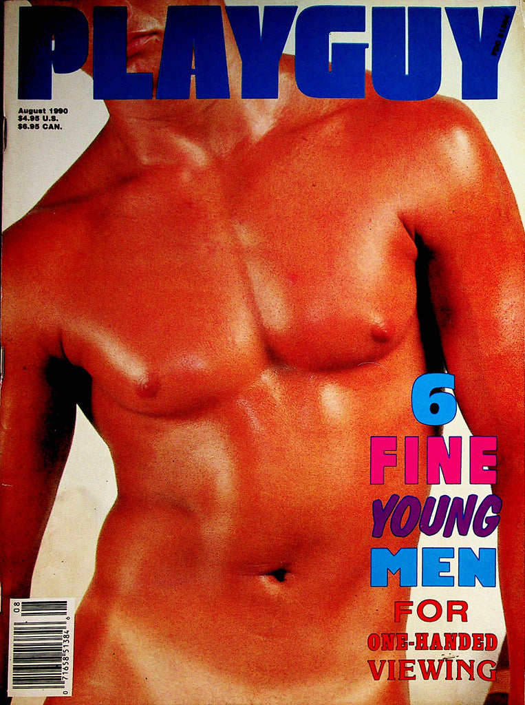 Playguy Gay Magazine  6 Fine Young Men For One-Handed Viewing!  August 1990       080522lm-p