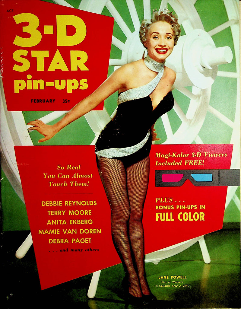 3-D Star Pin-Ups Magazine Anita Ekberg / Mamie Van Doren  w/glasses  February  1953  082421lm-dm2