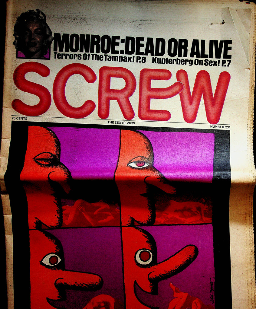 Screw Adult Newspaper  Monroe: Dead Or Alive  #231 1973   111122lm-p4
