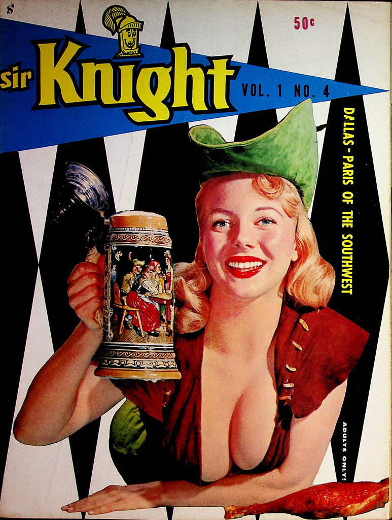 Sir Knight Busty Vintage Magazine  Centerfold Girl Madeline Castle vol.1 #4  1958     070522lm-p
