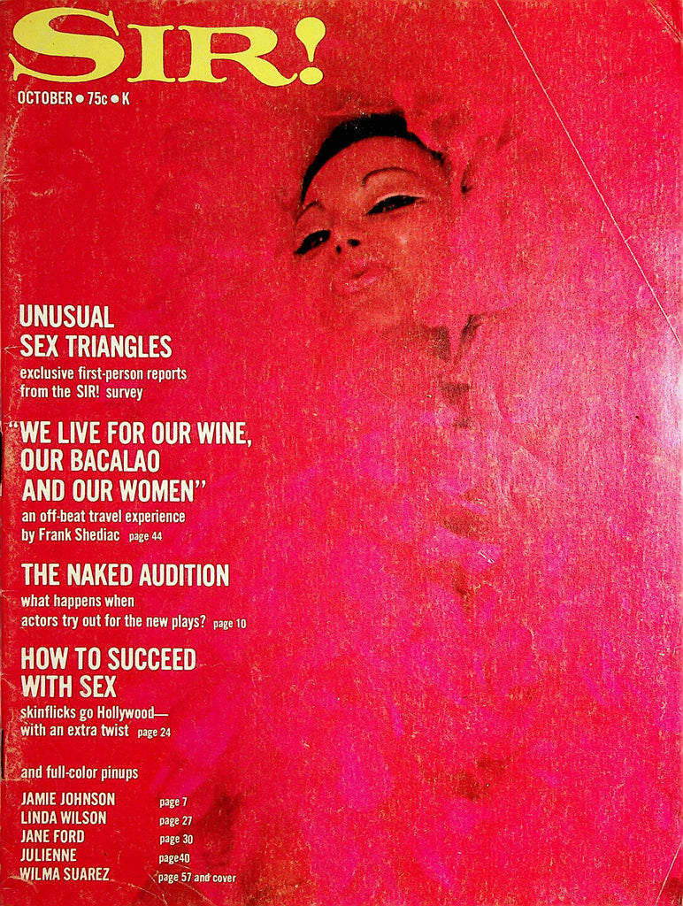 Sir! Vintage Magazine  Centerfold Girl Jane Ford  October 1970    112421lm-dm