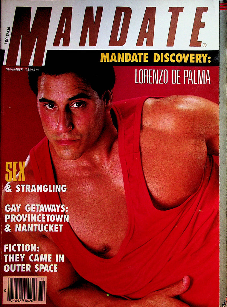 Mandate Gay Magazine  Cover Guy Lorenzo De Palma  November 1984      080422lm-p2