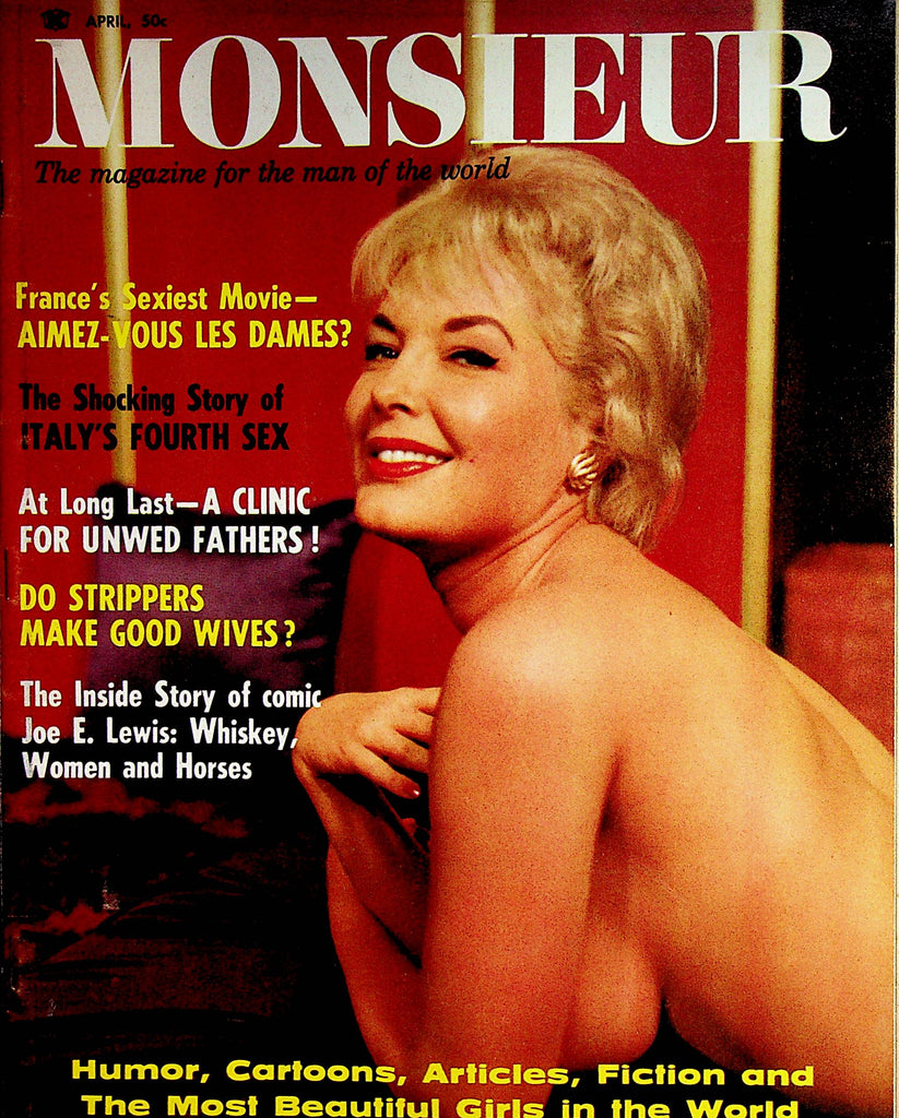 Monsieur Magazine  Cover and Centerfold Girl Joanne   April 1965   100622lm-p