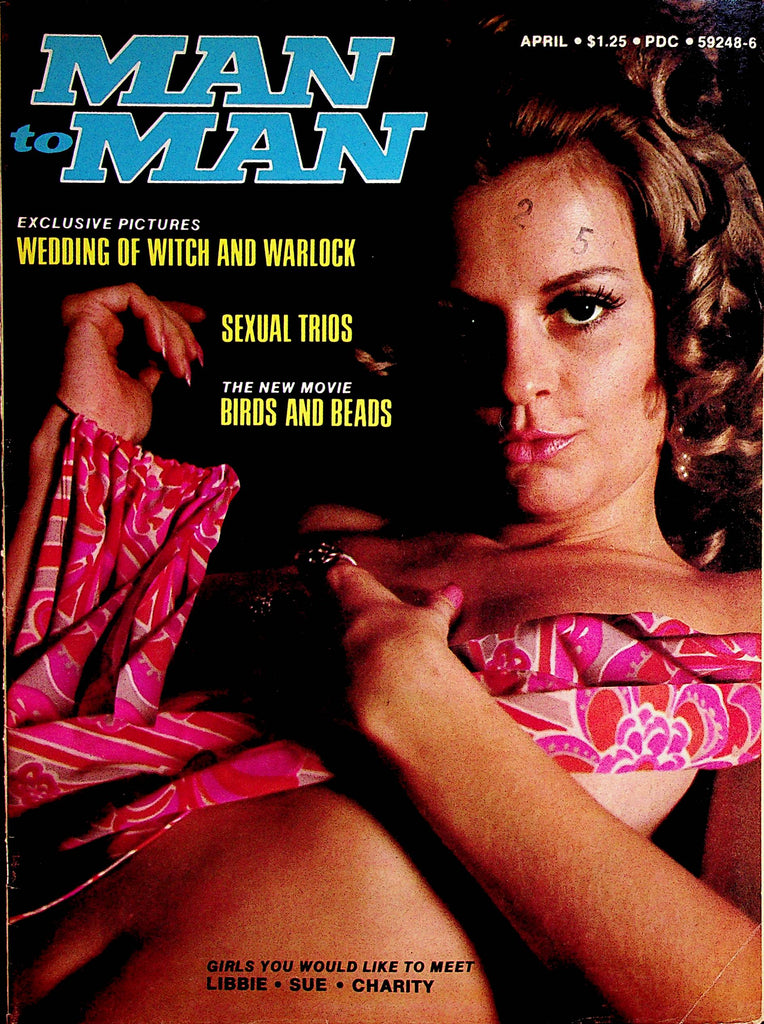 Man To Man Vintage Magazine   Centerfold Girl Charity   April 1974      083122lm-p