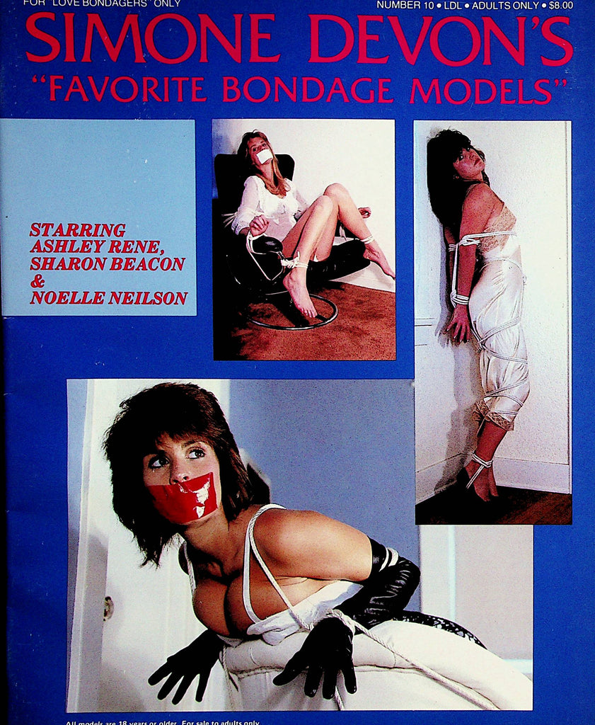 Simone Devon's "Favorite Bondage Models" Magazine Asheley Rene / Sharon Beacon  #10  1989  122222lm-p2