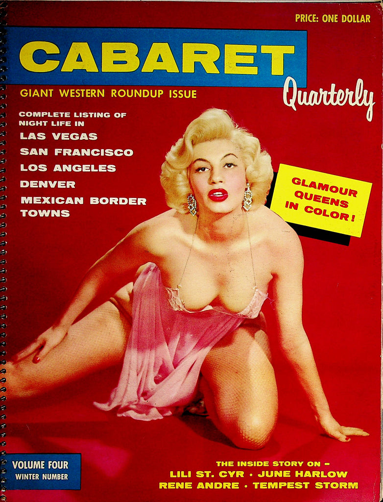 Cabaret  Quarterly Magazine  Lili St. Cyr/ June Harlow/ Tempest Storm  vol.4 1960's      062322lm-p