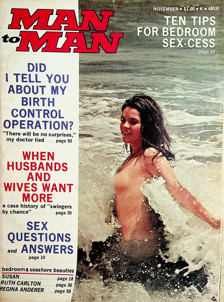 Man To Man Magazine  Tips For Bedroom Sex-cess / Ruth Carlton  November 1972     011822lm-dm