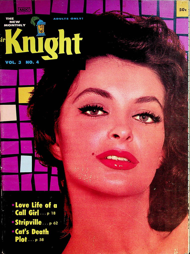 Sir Knight Busty Vintage Magazine  Centerfold Girl Candis McKay  vol.3 #4  April 1962     070522lm-p
