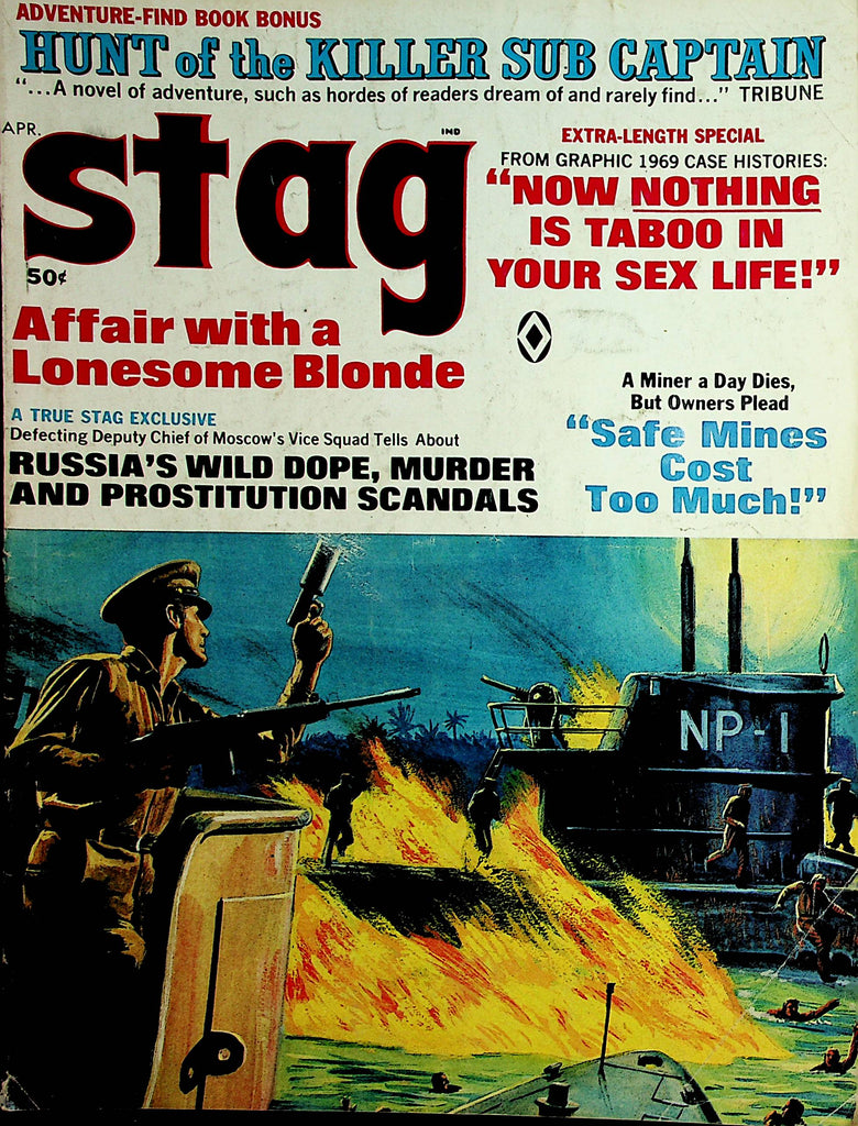 Stag Men's Magazine   Affair With A Lonesome Blonde  April 1969     012722lm-dm