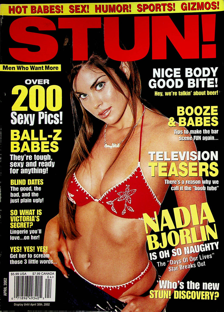 Stun!  Magazine Covergirl Nadia Bjorlin  April 2002      022223lm-p2