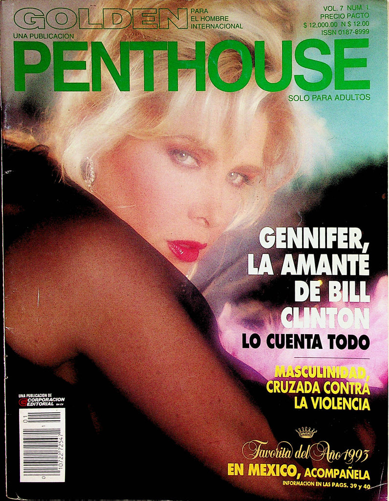 Golden Penthouse Mexico International Magazine   Bill Clinton & Jennifer Flowers  vol.7 #1  1993 091522lm-p