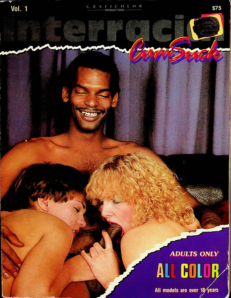 Interracial Cum Suck Magazine   100's Of Pages  vol.1 1980's by Graficolor Productions      071922lm-p