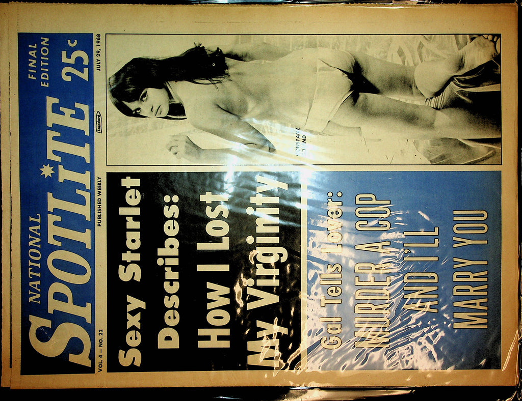 National Spotlite Newspaper  Sexy Starlet Lost Her Virginity  July 29, 1968   100720lm-amsh