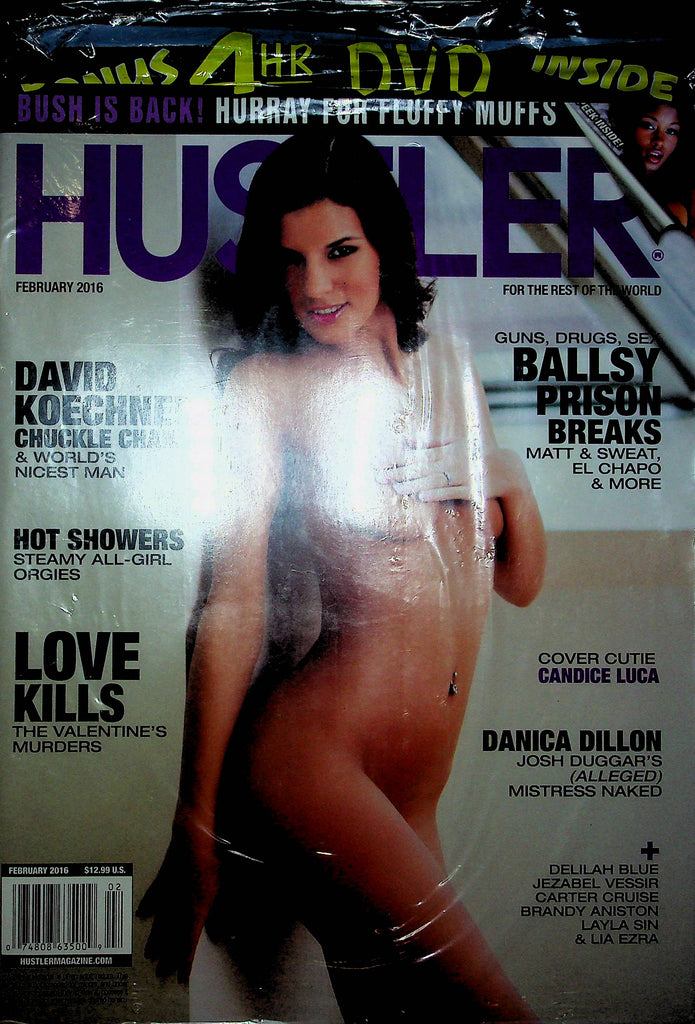 Hustler Magazine Candice Luca & Danica Dillon February 2016 W/DVD 121522RP