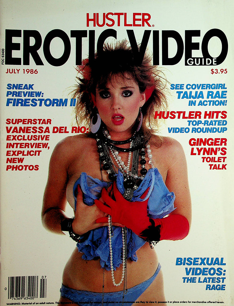 Hustler Erotic Video Guide  Taija Rae / Ginger Lynn / Vanessa Del Rio   July 1986  112921lm-dm