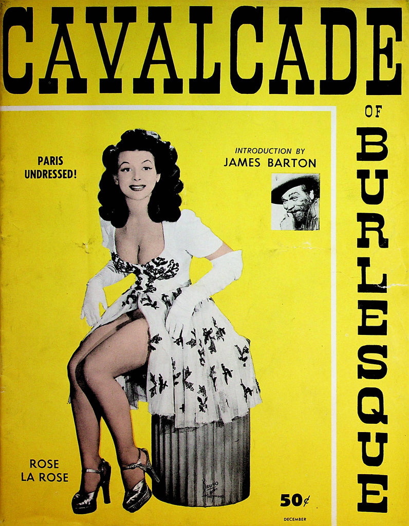Cavalcade Of Burlesque Vintage Magazine  Covergirl Rose La Rose  December 1952    070222lm-p
