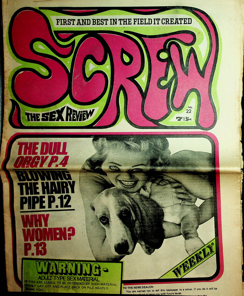 Screw Newspaper   The Dull Orgy   #22  1969    121521lm-dm