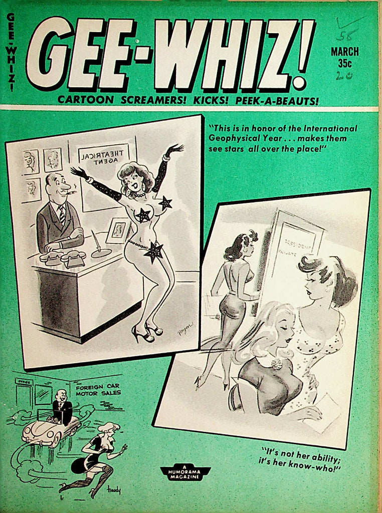 Gee-Whiz! Vintage Digest  Caroline Lambert / Women and Cartoons! March 1958   110221lm-dm