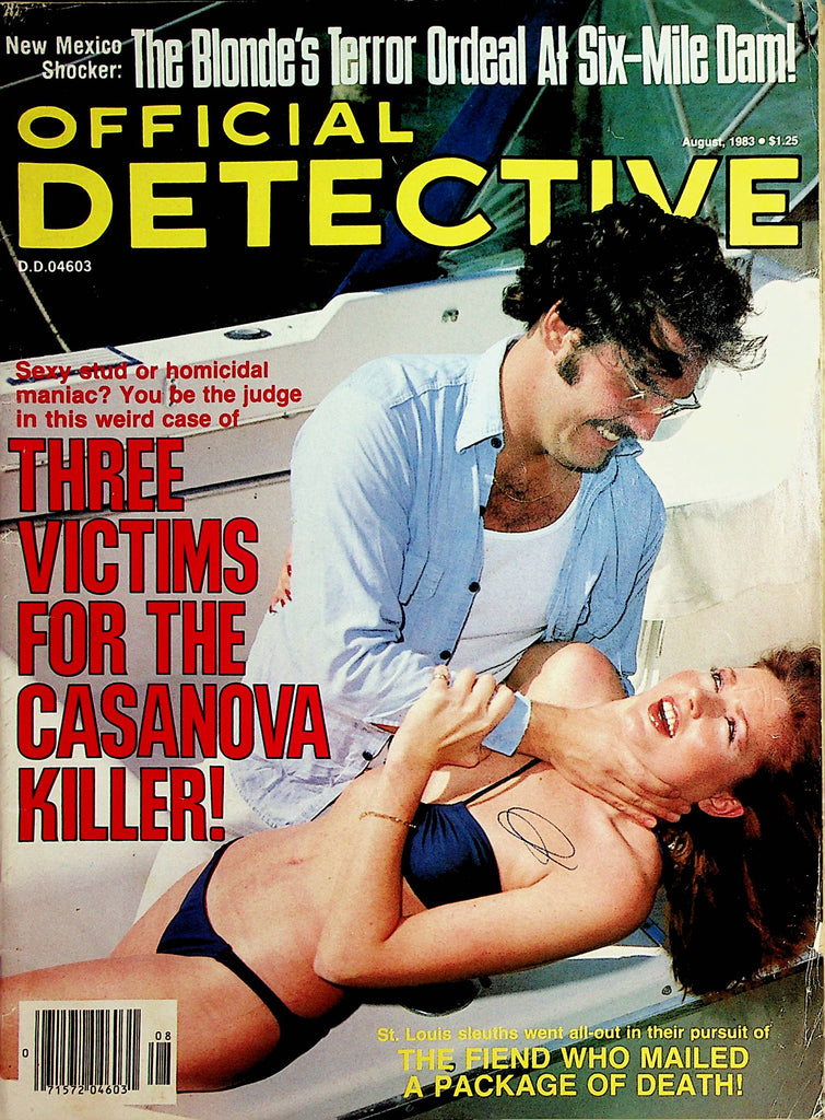 Official Detective Magazine  Three Victims For The Casanova Killer!  August 1983     120621lm-dm2
