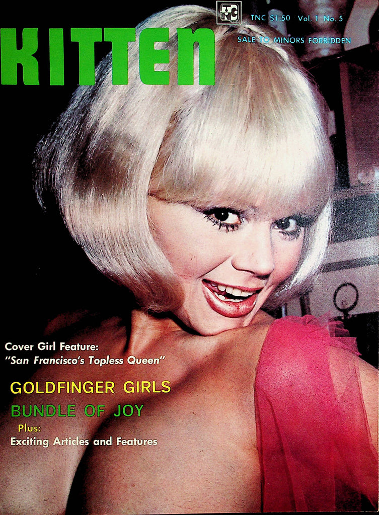 Kitten Busty Vintage Magazine  Cover Girl "San Francisco's Topless Queen"  vol.1 #5 1968  101221lm-dm2