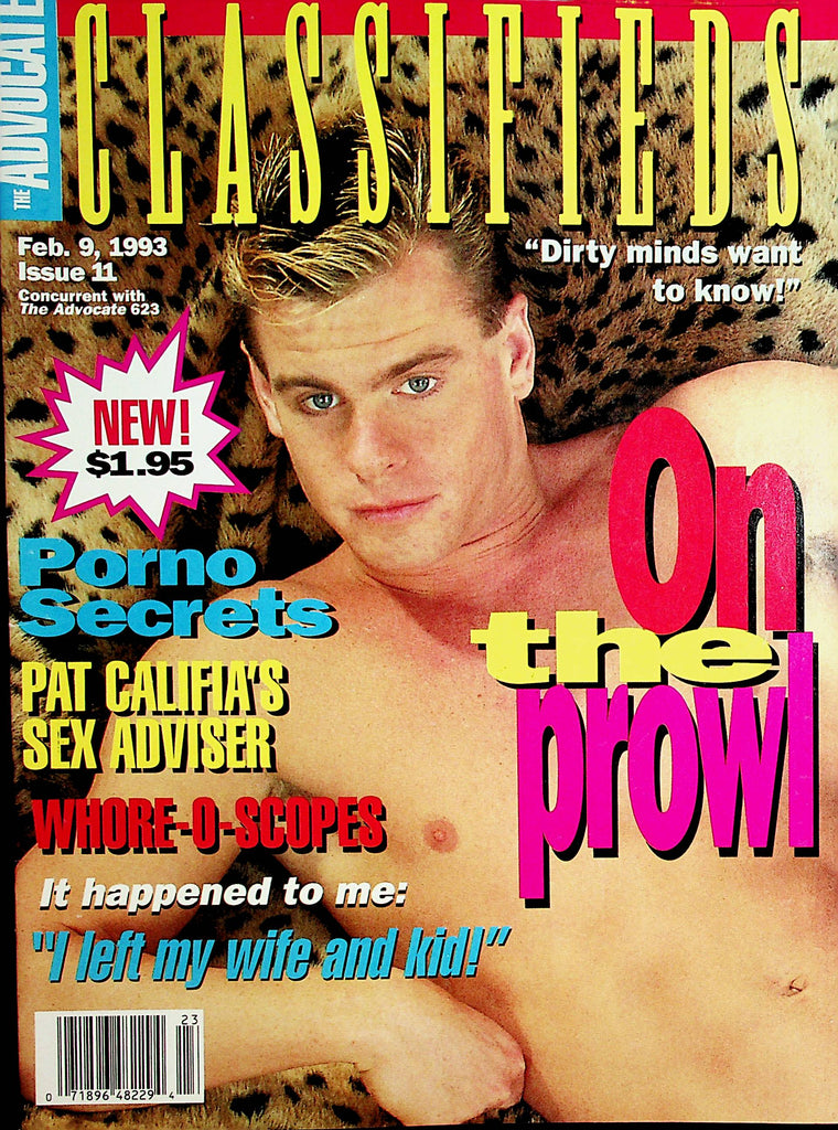 Advocate Classifieds Gay Magazine   On The Prowl  #11 February 9, 1993   092921lm-dm