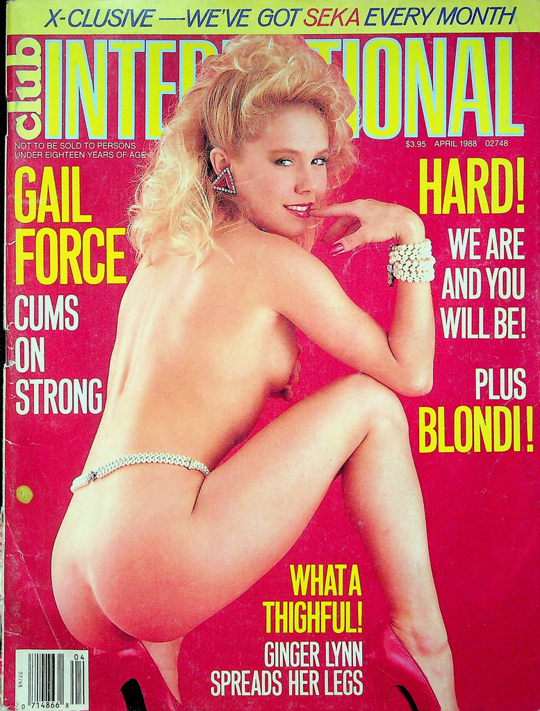 Club International Magazine Gail Force Ginger Lynn & Blondi April 1988 081922RP