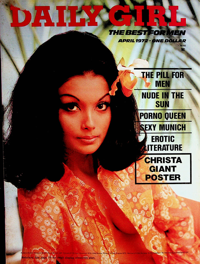 Daily Girl Busty Magazine  Nude In The Sun / Christa- Giant Poster  April 1972       071322lm-p