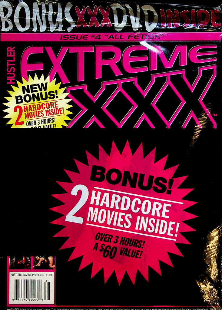 Hustler Extreme XXX Magazine   All Fetish #4 2000 new/sealed w/DVD   011623lm-p3