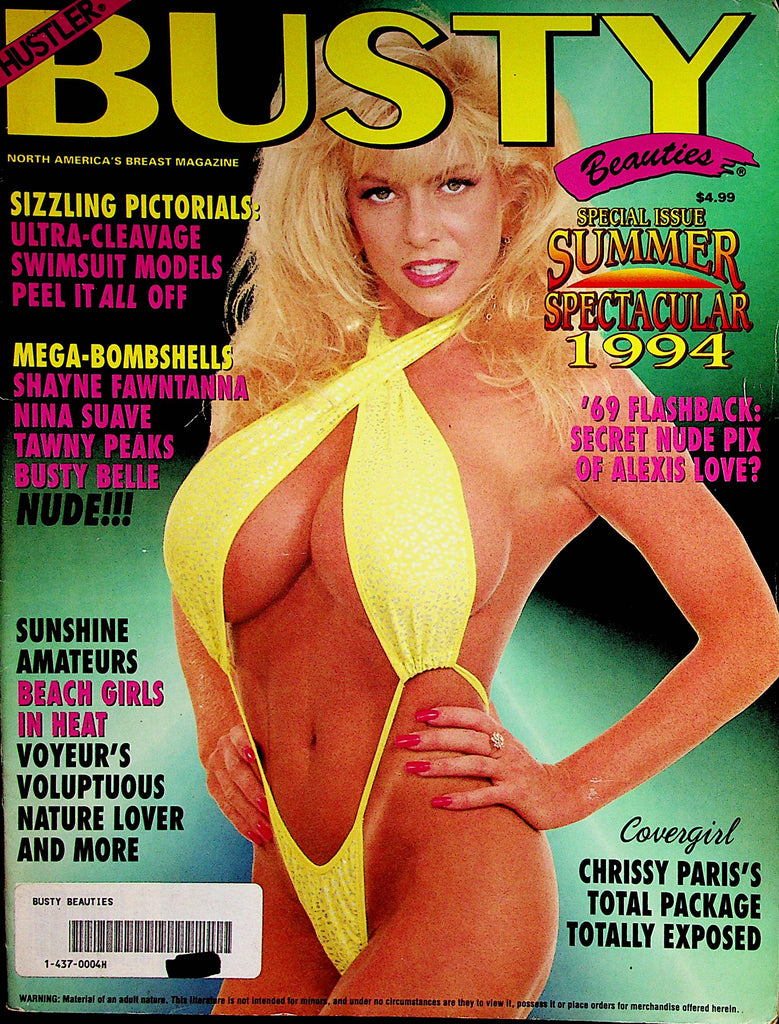 Hustler Busty Beauties Magazine  Covergirl Chrissy / Joyce Gibson / Busty Belle Special Summer Issue 1994    092322lm-p