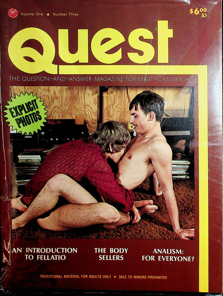 Quest Gay Magazine  An Introduction To Fellatio  vol.1 #3  1980's    123121lm-dm