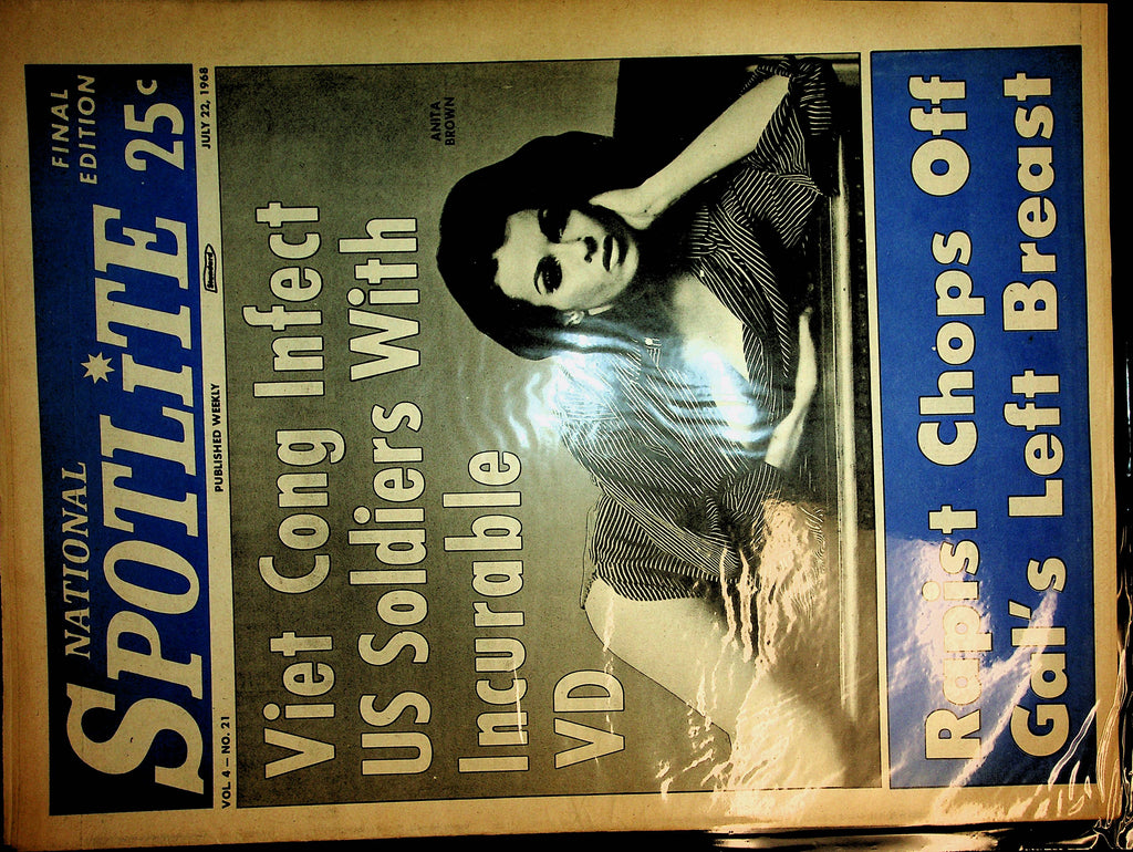 National Spotlite Newspaper  Cover Girl Anita Brown  July 22, 1968   100720lm-amsh