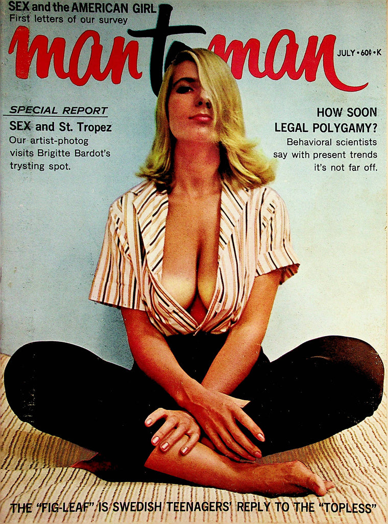 Man To Man Vintage Magazine  Centerfold Girl Dodie Thompson  July 1965       012023lm-p2