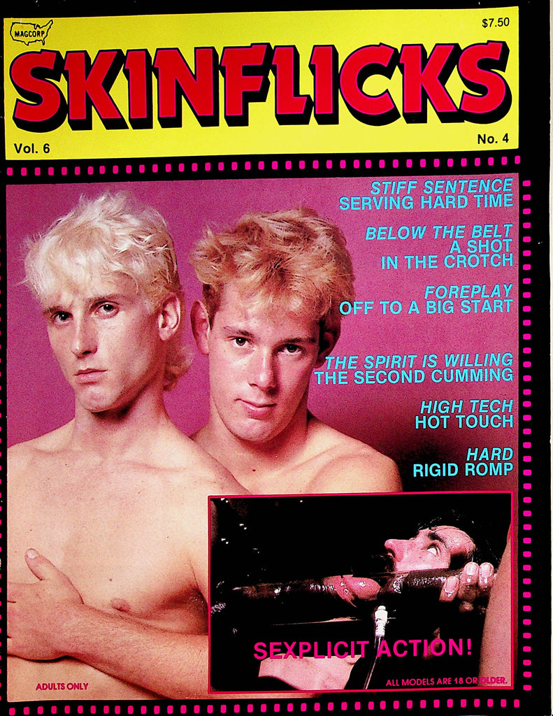 Skin Flicks Gay Movie Magazine Leo Ford & Justin Rhodes vol.6 #4 1986 –  Mr-Magazine