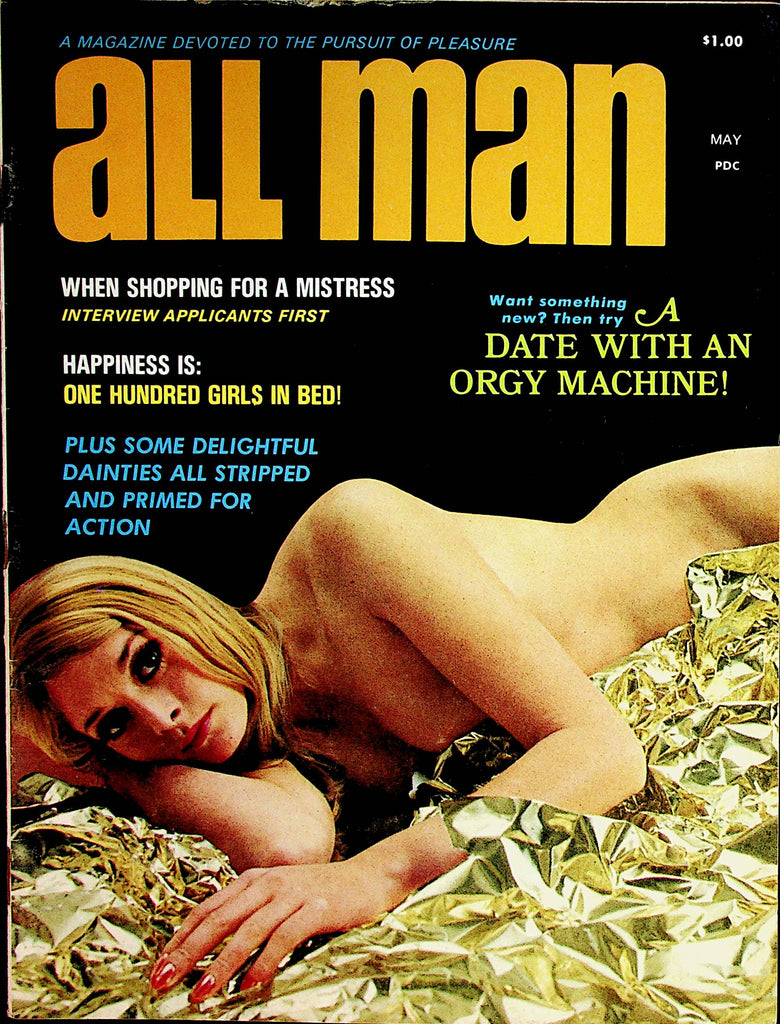 All Man Busty Magazine  Centerfold Girl Antoinette Maynard  May 1971    070322lm-p