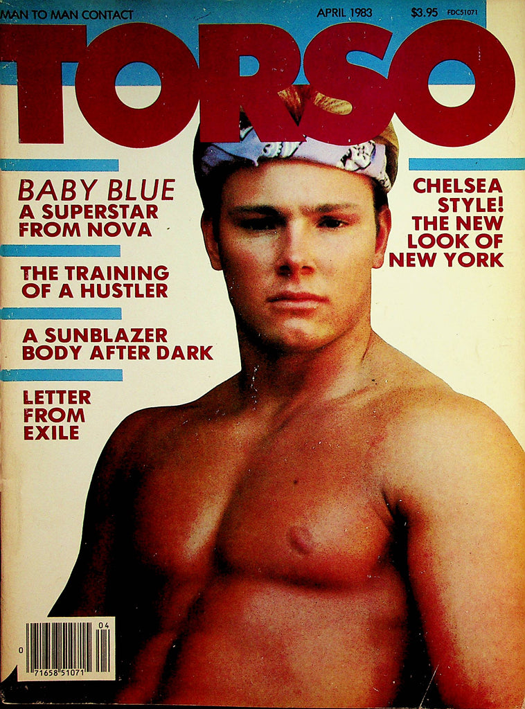 Torso Gay Magazine  Coverguy Baby Blue A Superstar From Nova  April 1983     112022lm-p