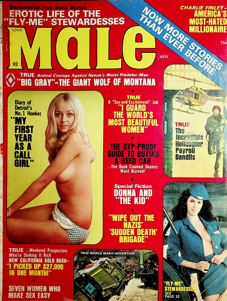 Male Vintage Magazine  Diary Of Detroit's No.1 Hooker  April 1974      112121lm-mp