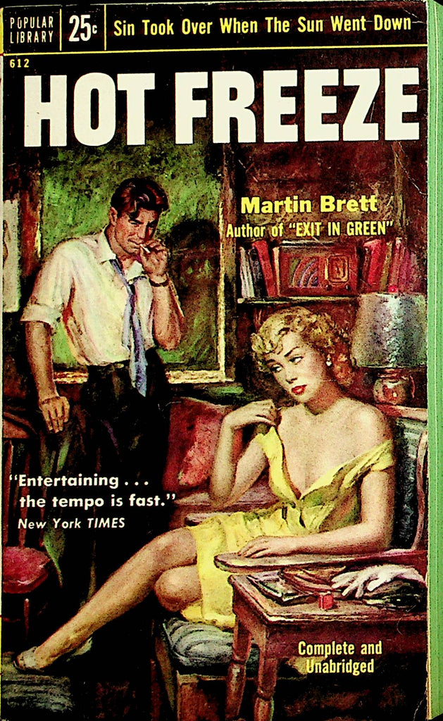 Hot Freeze Novel    Sin Took Over   by Martin Brett  1954  Popular Library    080322lm-p2