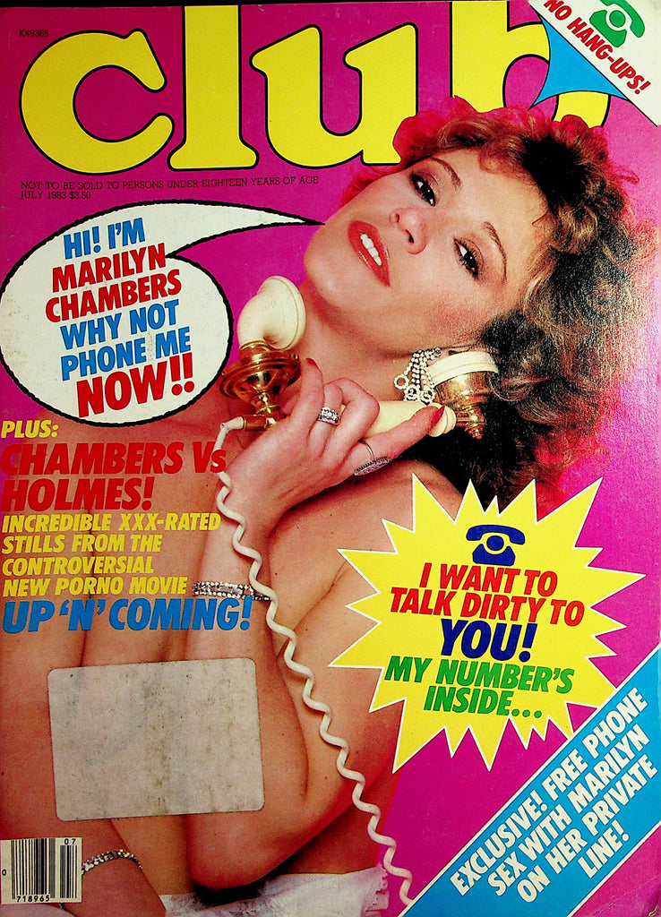 Club Magazine  Marilyn Chambers  VS. Holmes  July 1983  Paul Raymond   120621lm-dm