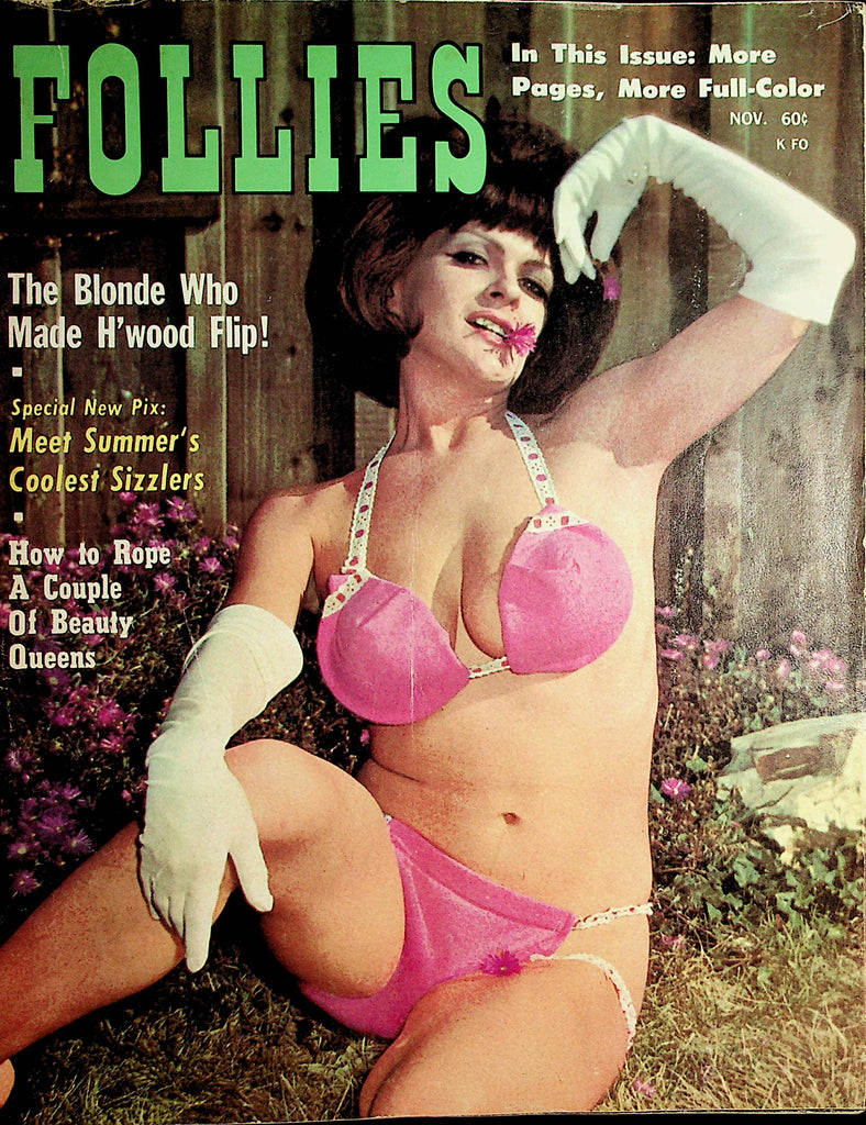 Follies Busty Vintage Magazine  Covergirl Cosette Cousins  November 1966  101521lm-dm