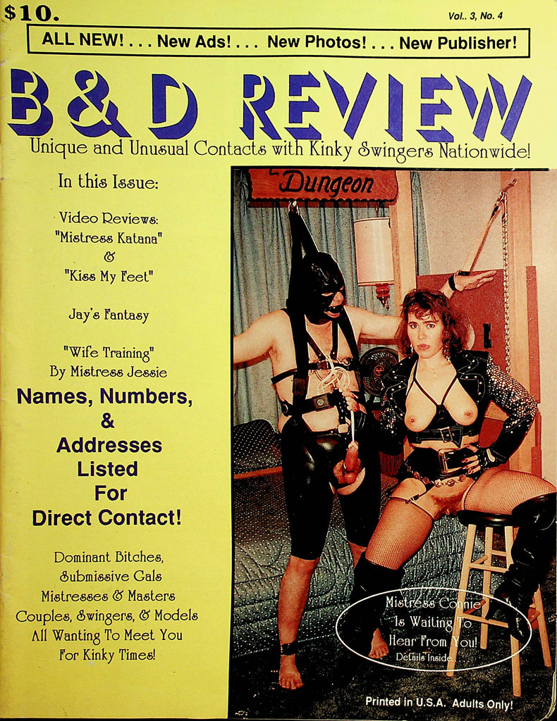 B & D Review Magazine  "Wife Training" "Kiss My Feet"  vol.3 #4  1980's       011022lm-dm