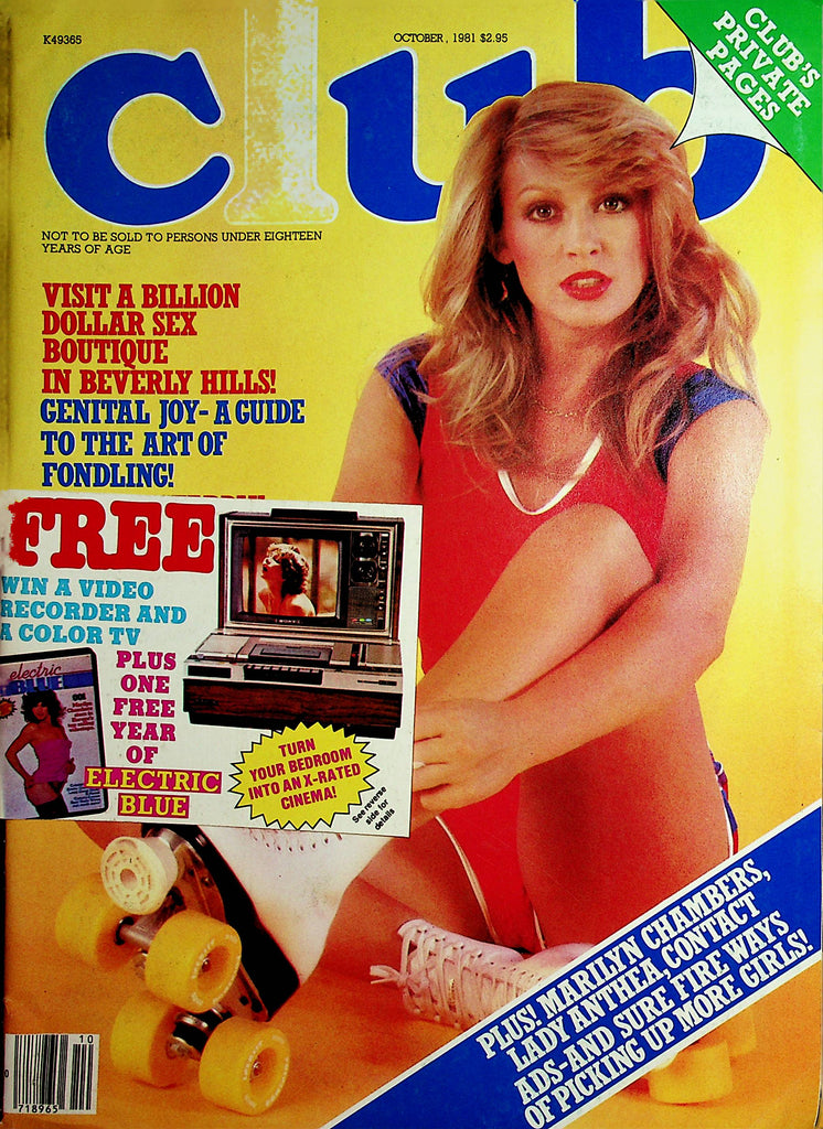 Club Magazine  Marilyn Chambers / Lady Anthea October 1981    Paul Raymond   120621lm-dm
