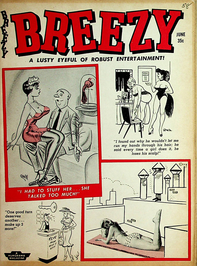 Breezy Vintage Digest  Olga / Women and Cartoons! June 1958   110221lm-dm