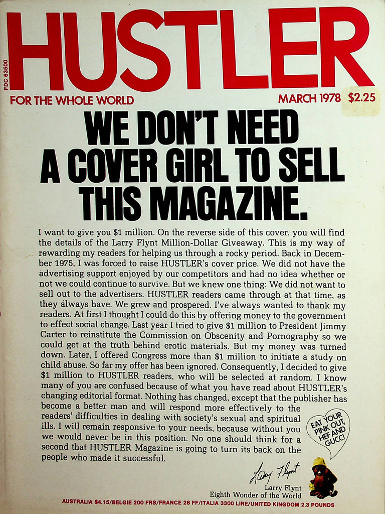 Hustler Magazine  Centerfold Girl Angel   March 1978      030922lm-p