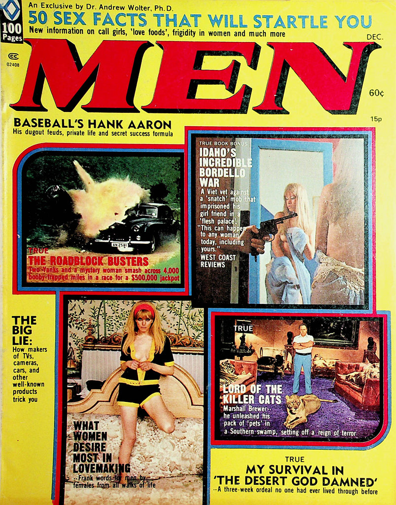 Men Magazine  Hank Aaron / What Women Desire In Lovemaking  December 1973   122021lm-dm