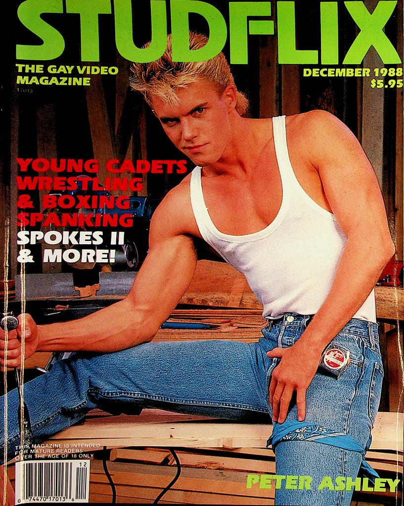 Studflix Gay Magazine  Coverguy Peter Ashley  December 1988    050422lm-p2