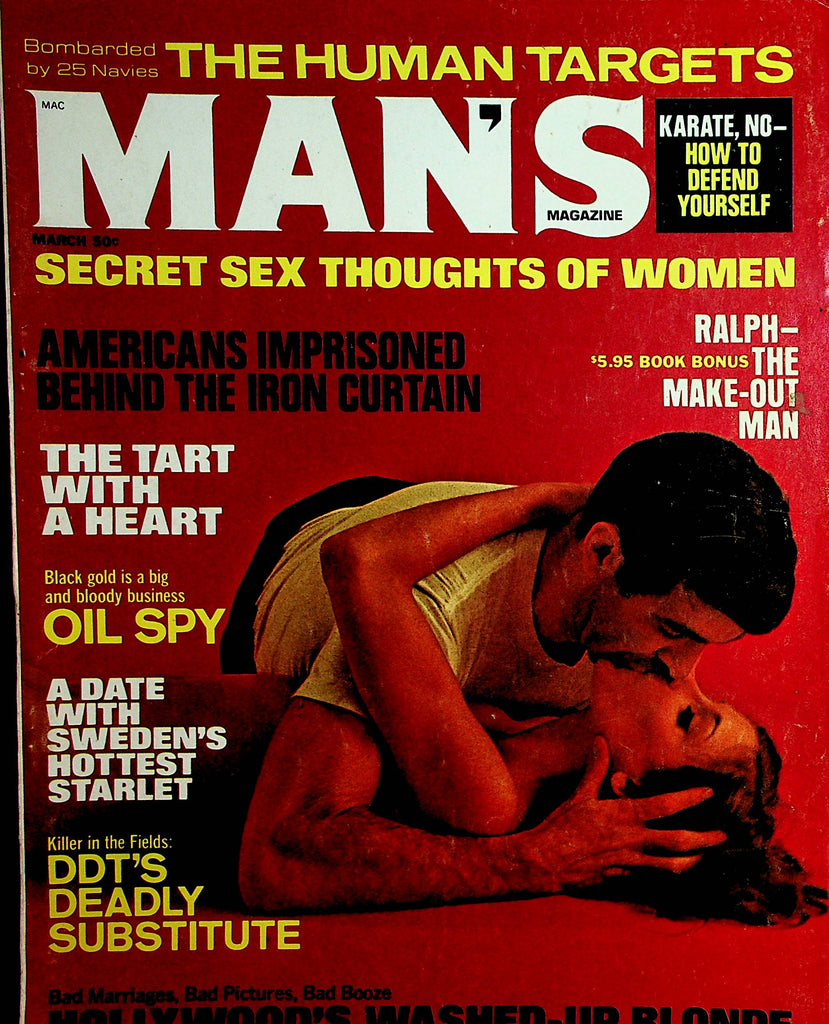 Man's Magazine  Calendar Girl Michelle Nelson / Secret Sex Thoughts Of Women March 1971        122121lm-dm