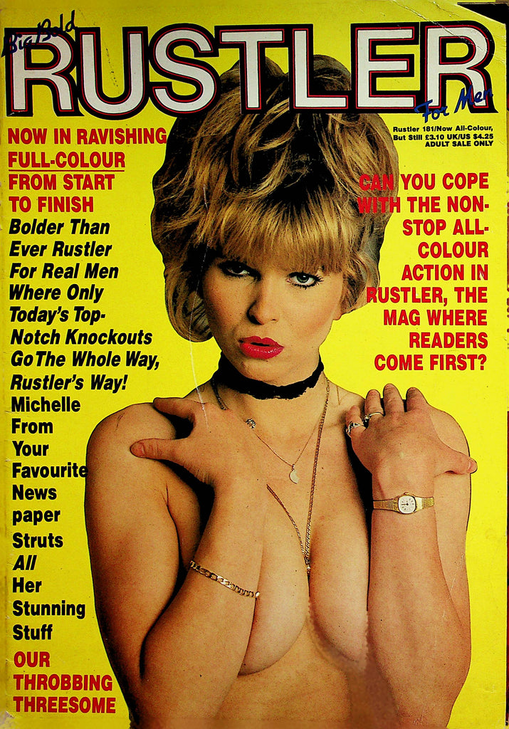 Rustler Magazine   Centerfold Girl Rustless Of The Month Michelle  #181 1990   112022lm-p